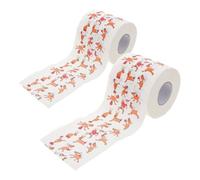 Ipetboom 2 rouleaux Papier de Décoratifs pour Salle de Bain Papier Imprimé avec et Rennes pour et Décorations Accessoire pour Ambiance Festive