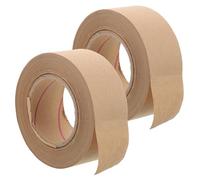 Ipetboom 2 rouleaux Ruban Kraft Gommé à Eau Long pour Encadrement Peinture Aquarelle Bande Adhésive Résistante pour Emballage et Fixation Œuvres Art Papier Kraft Humide Robuste