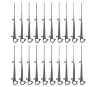 Ipetboom 20 Pièces 20 Clips de Fixation Gouttière en Plastique Gris, 15,6 CM, Résistants au Vent, Accessoires D’Installation pour Protège-Gouttières, Montage Rapide et Solide, Usage