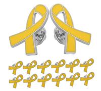 Ipetboom 20 Pièces broche ruban épingles de du épingles de sensibilisation au broche de ruban de sensibilisation Broches Alliage de zinc Yellow