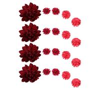 Ipetboom 20 Pièces Flower Hair Clips Set Chinese Style Artificial Floral Barrettes For Hanfu Vintage Masquerade Hair Clamps For Festivals And Parties