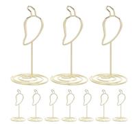 Ipetboom 20 Pièces Lot de 20 Porte-Cartes de Table Dorés en Fil de Fer 6,6 Cm Pinces Porte-Noms Thème du Piment Décorations Culinaires pour Concours, Fêtes Mexicaines et Événements Festifs