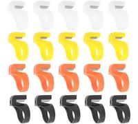 Ipetboom 20 pièces Lot de Cutters à Fil Plastique Anneaux Coupe-fil Pratiques pour Couture Tricot et Loisirs Créatifs Ajustable Couleurs Assorties Blanc Jaune Noir Orange