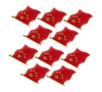 Ipetboom 20 pièces Lot de Épingles Drapeau Chinois Rouge Badge Patriotique pour Fête Nationale et Célébrant Lidentité Nationale