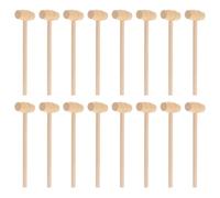 Ipetboom 20 pièces Mini Maillet Bois Naturel Marteau Garçon Fille Non Fini pour DIY Peinture et Jeu et Sûr Améliore Coordination Main-œil et Motricité Couleur Jaune