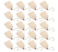 Ipetboom 20 Pièces Paquet à Savonnette en Sisal Naturel avec Cordon de Serrage, Produit une Mousse Riche et Prolonge la Durée de Vie du Savonnette, pour Voyage et Salle de Bain