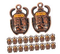 Ipetboom 20 pièces Pendentifs Égyptiens de Breloques Scarabées Charms DIY pour Colliers Bracelets et Décorations Résistants Élégants