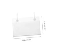 Ipetboom 20 pièces Porte Étiquettes avec Double Crochet Clips pour Panier et Rayonnage Support Prix Plastique pour et Entrepôt Étiquettes à Accrocher Faciles à Lire
