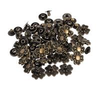 Ipetboom 20 Sets Fermeture à Bouton-pression en Alliage de Zinc Couleur Café Verrou à Boucle, Design Rétro Unique, pour Bricolage DIY et Accessoires de Paquet