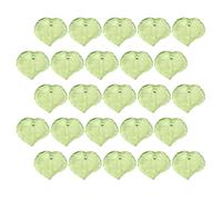 Ipetboom 200 Breloques Pendentifs Feuille Verte en Acrylique Transparent 15X15X2 MM pour Création Bijoux Perles Feuilles pour Bracelets Boucles D’Oreilles Loisirs Créatifs