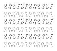 Ipetboom 200 Crochets en S Mini en Acier Inoxydable Noir et Argenté 200 Pcs pour Suspendre Bijoux Décorations Murales et Ustensiles Cuisine Crochets Polyvalents pour Organisation