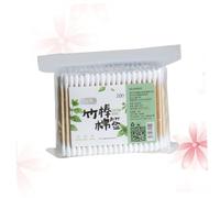 Ipetboom 200 Pièces Cotons-tiges Multifonctions De Coton Ovales Coton-tige De Maquillage Bourgeons De Coton Outil De Maquillage Écouvillons De Bourgeons De Soins Pour Bébés Bambou