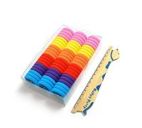 Ipetboom 200 pièces Lot de Élastiques Cheveux Colorés pour Garçon Fille et Adultes Haute Élasticité sans Parfaits pour Queues de Cheval et