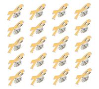 Ipetboom 20pcs Métal Jaune Ribbon Pin De Sensibilisation Au Ruban Épingle À Revers Ramenez-les À La Maison Pin De Sensibilisation En Émail