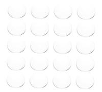 Ipetboom 20pièces Cartes De Couleur Verre Transparent Pour Vernis à Ongles Cabochons Ronds Pour Affichage De Manucure Diy Outils De Nail Art Colorés Et Élégants