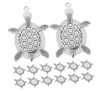 Ipetboom 20pièces Pendentifs Tortues Vintage Alliage Supports à Breloques Animaux Marins pour Création Bijoux Colliers Bracelets Connecteurs Tortue Loisirs Créatifs