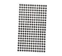 Ipetboom 234pièces Autocollants Auto-adhésifs Noir Pour Décoration Strips De Rhinestones Acrylique