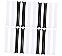 Ipetboom 24 Pièces Bâtons Gonflables de Supporteur Lot Mixte Blanc et Noir Épaissi pour Événements et Concerts Jouets Bruiteurs et Faciles à Transporter