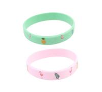 Ipetboom 24 pièces Bracelets Silicone Flamant Accessoires de Fête été Lanières de Poignet Colorées Bijoux Durables pour Anniversaire et Carnaval