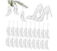 Ipetboom 24pièces Pendants Décoratifs Talons Hauts Pour Sapin De Noël Ornements Suspendus Pour Fête Du Nouvel An Accessoires De Décoration Arbre Festifs