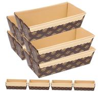 Ipetboom 25 Pièces Lot de Moules Papier Rectangulaires Résistants Chaleur Caissettes Cake Jetables Huile pour Boulangerie et Dessert