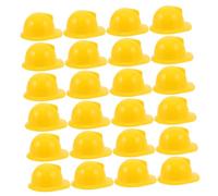 Ipetboom 25 Pièces Miniature Construction Hard Hats Plastic Mini Doll Hats for Party Decorations Pet Dress Up and Architectural Models