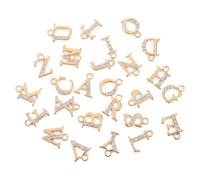 Ipetboom 26 pièces Breloques Lettres Alliage avec Strass Pendentifs Alphabet DIY pour Création Bijoux Accessoires Artisanaux Pratiques et Décoratifs