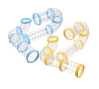 Ipetboom 2ensembles Kit Tubes Transparents pour Hamster Accessoires DIY De Tunnel De Cage Plastique Jeux Expansion Compatibles pour Petits Animaux