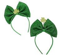 Ipetboom 2pièces Bandeau Décoratif Trèfle Vert Pour Saint-patrick Serre-tête Pour Garçon Fille Et Adultes Lot De Accessoires Pour Cheveux