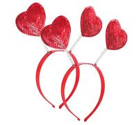Ipetboom 2pièces Bandeau Pailleté Forme De Cœur Pour Saint-valentin Accessoire De Fête Élégant Pour Femmes Cérémonies Et Anniversaires