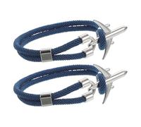 Ipetboom 2pièces Bracelet à Maillons pour Homme avec Pendentif Avion de Bracelets de Voyage Bijoux pour Pilotes et Amateurs Avions