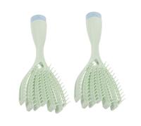 Ipetboom 2pièces Brosse à Cheveux Femme Brosse Démêlante Auto-nettoyante Avec Miroir Pour Types De Cheveux Utilisation Sèche Ou Humide Coloris