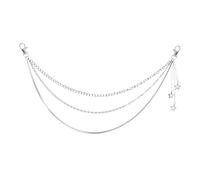 Ipetboom 2pièces Chaîne de Métal avec Porte-clés Étoile Style Punk Boucle Ajustable pour Femme Assortiment à Diverses Tenues