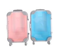 Ipetboom 2pièces Étui à Faux Cils Boîte de Rangement pour Faux Cils Mini Valise à Bonbons Contenant à Maquillage Boîte Vide Étui de Voyage Valise de Rangement