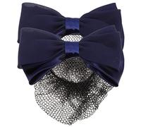 Ipetboom 2pièces Filet à Chignon Avec Nœud Décoratif Barrette Pour Cheveux Femme Et Fille Lot De Pince Cheveux Décoration Coiffure