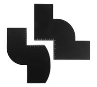 Ipetboom 2pièces Gabarit De Rasage Pour Barbe Guide Cheveux Avec Repères De Mesure Outil De Coiffure Pour Hommes Kit De Stylisme à Domicile Coupe Précise