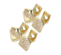 Ipetboom 2pièces Grills Halloween Zircone Brillante Petites Canines de Vampire Grills Dentaires pour Costume de Rappeur Accessoires de Cosplay Facile à Utiliser