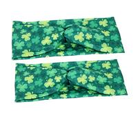 Ipetboom 2pièces Headband Shamrock Saint Patrick Day Accessoires De Fête Bandeau Vert Décoratif Pour Événements Festifs