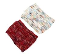 Ipetboom 2pièces Lot de Bandeaux Tricotés pour Femme Chauds et Confortables avec Motif pour Protéger Oreilles et Front par Froid