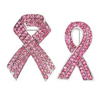 Ipetboom 2pièces Lot De Broches Ruban Pour Sensibilisation Au Cancer Sein Épingle Décorative Ruban Pour Femme Broche Événement Caritatif