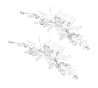 Ipetboom 2pièces Lot De Peignes à Cheveux Avec Fausses Perles Et Cristaux Pour Mariage Accessoires Cheveux Pour Femmes Et Filles Décoration Mariage