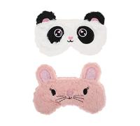 Ipetboom 2pièces Masque De Sommeil Cartoon Doux De Caches Yeux Colorés Pour Détente Et Sieste Pour Étudiants Et Voyageurs