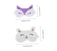 Ipetboom 2pièces Masque De Sommeil Lapin Et Renard Peluche Pour Adultes Avec Sangle Ajustable Bloque La Lumière Pour Sommeil Paisible