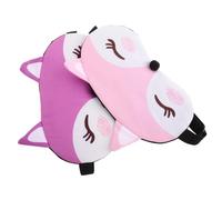 Ipetboom 2pièces Masque De Sommeil Pour Garçon Fille Forme De Renard Avec Bande Élastique Lot Pour Maison Voyages