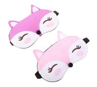 Ipetboom 2pièces Masque de Sommeil Renard pour Filles Garçon Fille avec Élastique Lot pour Maison Voyage
