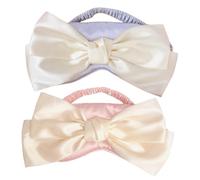 Ipetboom 2pièces Masque De Sommeil Satin Avec Nœud Masque Pour Yeux Et Confortable Pour Étudiants Couvre Pour Sommeil Réparateur