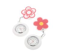 Ipetboom 2pièces Montre Cartoon pour Infirmière Montre à Clip Électronique Design Lumineux Et Pratique pour Personnel