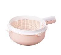 Ipetboom 2pièces Panier à Linge Double Panier De Vidange Avec Poignée Plastique Support De Rangement Portable Et Légumes