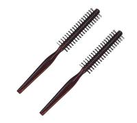 Ipetboom 2Pièces Peigne de Coiffure Bois Ergonomique Set pour Boucles et Volume Brosse Ronde à Cheveux Réduit Frisottis et Améliore la Brillance