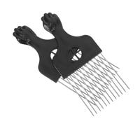 Ipetboom 2pièces Peignes Afro Acier Inoxydable Avec Poignée Ergonomique Pour Cheveux Bouclés Épais Et Longs Outils De Coiffure Pour Hommes Et Femmes